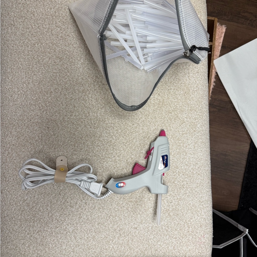 White and Pink Glue Gun